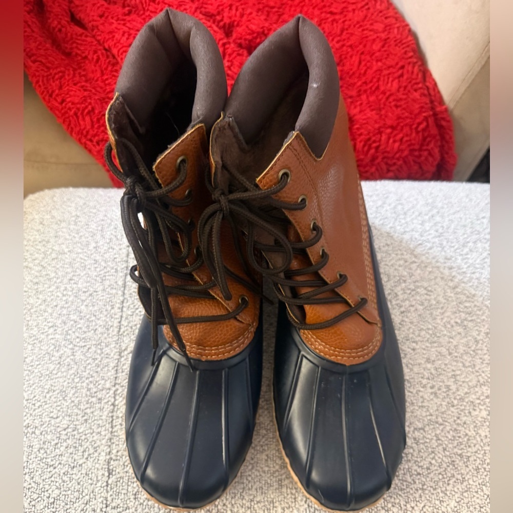 Weatherproof Adam II Duck Winter Rain Lace Up Lined Boot Size 10